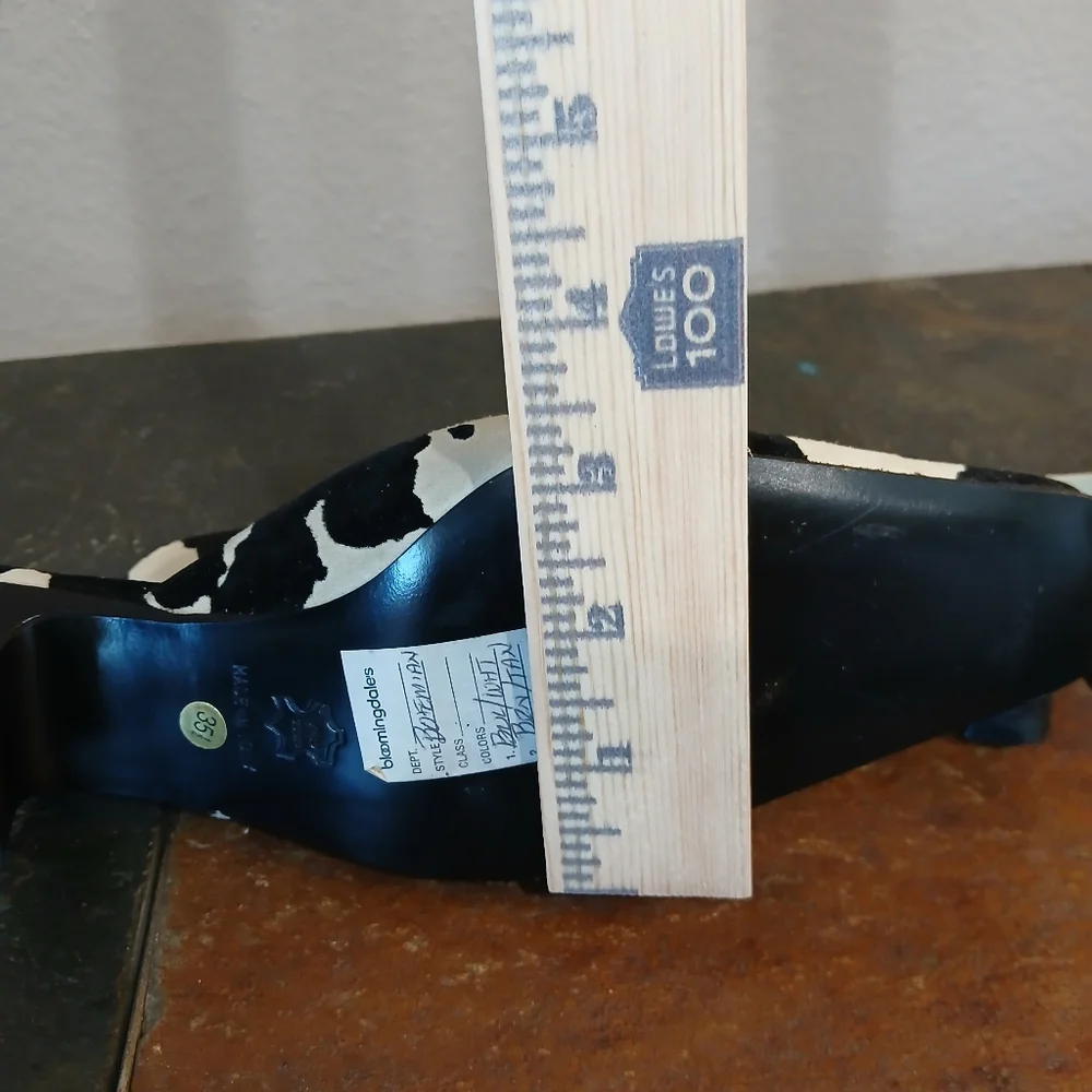 Bloomingdale Women's Mules 4.5 Cow Print Italy - Picture 11 of 13